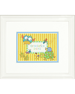 Dimensions Woodland Creatures Birth Record Counted Cross Stitch Kit