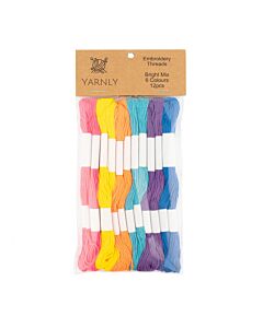Yarnly Embroidery Threads - Brights Mix