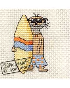 Mouseloft Surfing Meerkat Cross Stitch Kit - 004-F08stl