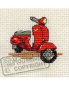 Mouseloft Red Scooter Cross Stitch Kit - 004-J02stl