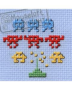 Mouseloft Space Invaders Cross Stitch Kit - 004-J03stl
