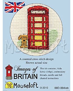 Mouseloft Red Telephone Box Cross Stitch Kit - 00D-004iob