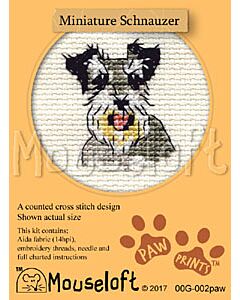 Mouseloft Miniature Schnauzer Cross Stitch Kit - 00G-002paw