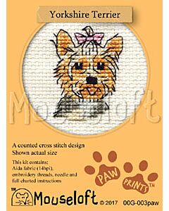 Mouseloft Yorkshire Terrier Cross Stitch Kit - 00G-003paw