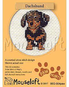 Mouseloft Dachshund Cross Stitch Kit - 00G-004paw
