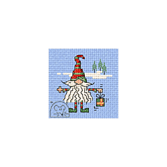Mouseloft Christmas A Gift ftom a Gnome Cross Stitch Kit With Card And Envelope - S33stl