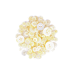 Craft Buttons - Assorted Cream (60g Pack)