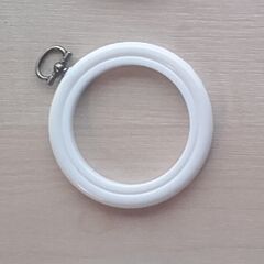 2.5in Round Coloured Flexi Hoop - White