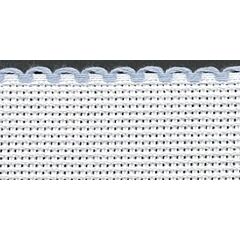 3in / 8cm White / Light Blue Edged Aida Band - 1m
