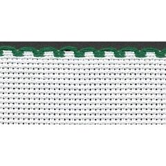 4in / 10cm White / Green Edged Aida Band - 1m