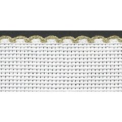4in / 10cm White / Gold Edged Aida Band - 1m