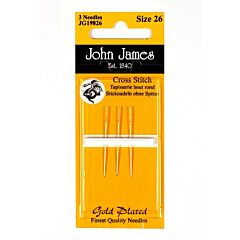 John James Gold Plated Tapestry Needles - Size 20