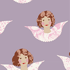 Tilda 100% Cotton Fabric Angel Scraps Mauve Fat Qtr