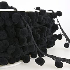 Black Pom Pom Trim - 15mm