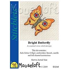Mouseloft Bright Butterfly Cross Stitch Kit - 004-E02stl