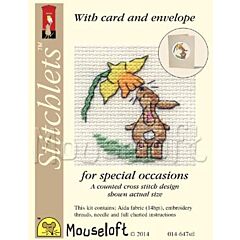 Mouseloft Occasions Stitchlets - Springtime bunny and daffodil 