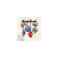 Mouseloft Christmas Dangling Baubles Stitch Kit With Card And Envelope - Q32stl