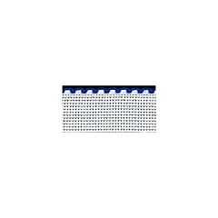 Stitch Garden 16 count 3in / 8cm White / Light Blue Edged Aida Band - metre