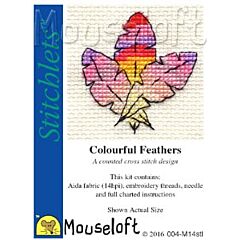 Mouseloft Colourful Feathers Cross Stitch Kit - 004-M14stl