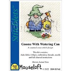Mouseloft Gnome with Watering Can Cross Stitch Kit - 004-S01stl