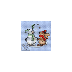 Mouseloft Snowbunny Cross Stitch Kit With Card And Envelope - H33stl