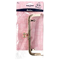 Hemline Bag Clasp Gold 180mm