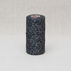 Baker's Twine Black and Silver Sparkle 100m Roll