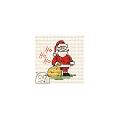 Mouseloft Ho Ho Ho Santa Cross Stitch Kit With Card And Envelope - J33stl