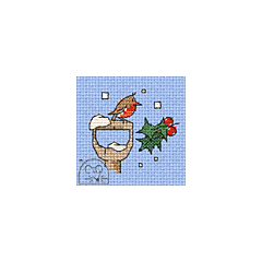 Mouseloft Little Winter Robin Cross Stitch Kit With Card And Envelope - J34stl