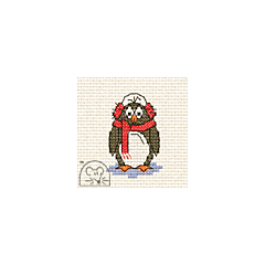 Mouseloft Cosy Penguin Cross Stitch Kit With Card And Envelope - L32stl