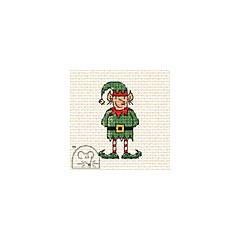 Mouseloft Christmas Elf Cross Stitch Kit With Card And Envelope - L33stl