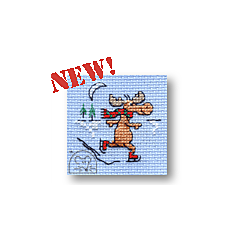 Mouseloft Christmas Skating Moose Cross Stitch Kit - 014-R33stl