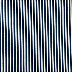Polycotton Fabric - Candy Stripes - Navy