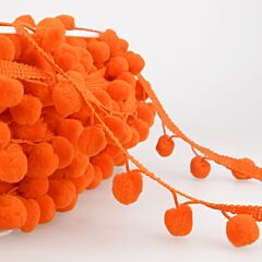 Orange Pom Pom Trim - 15mm