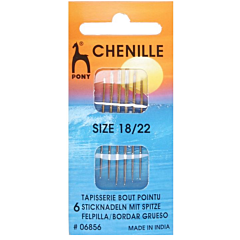 Pony Gold Eye Chenille Needles Size18/22