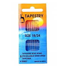 Pony Gold Eye Tapestry Needles Size 18/24