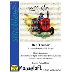 Mouseloft Red Tractor Cross Stitch Kit - 004-N02stl