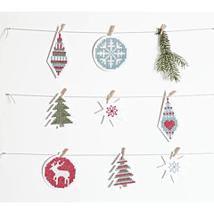 Stitchable Christmas Decorations White