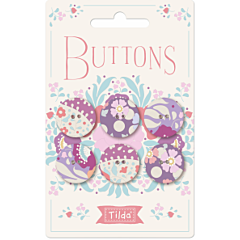 Tilda Plum Garden Buttons - 400025